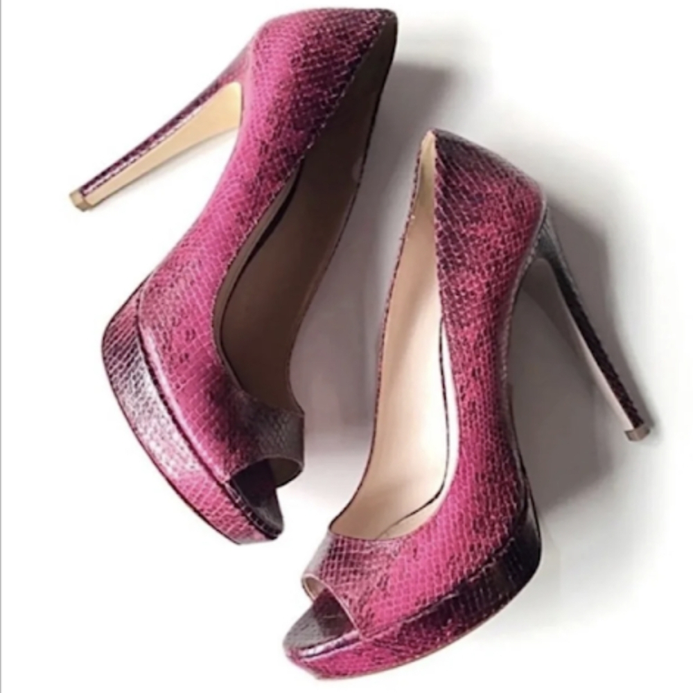 MiuMiu Snakeskin Peeptoes